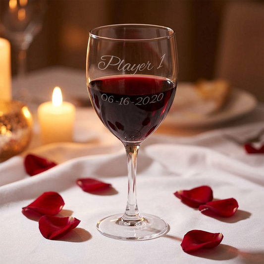 Player 1 Has Joined the Party Wine Glass, Personalized Gamer Bride Glass, Custom Wedding Wine Glass, Bridal Gift