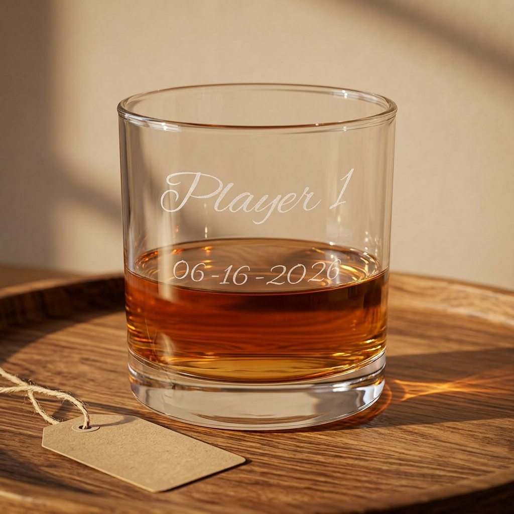 Player 2 Has Joined the Party Whiskey Glass, Personalized Gamer Groom Glass, Custom Wedding Whiskey Tumbler, Groom Gift