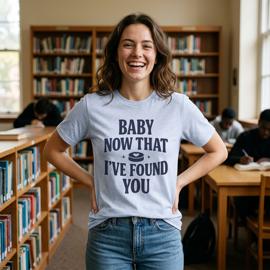 Baby Now That I've Found You Shirt, Hockey Romance Booktok Tee, Sports Romance Reader Shirt, Bookish Fangirl Gift