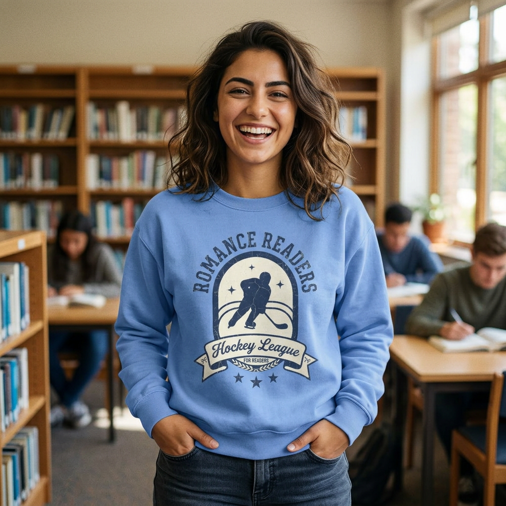 Romance Readers Hockey League Sweatshirt, Hockey Romance Booktok Crewneck, Sports Romance Reader Pullover