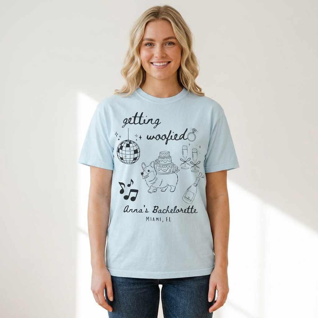 Getting Woofied Bachelorette Shirt Dog Bachelorette Shirt Dog Themed Bach Party Shirts Dog Lovers Wedding Shirts Dog Bridal Party Tees