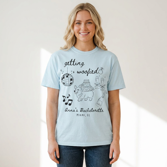 Getting Woofied Bachelorette Shirt Dog Bachelorette Shirt Dog Themed Bach Party Shirts Dog Lovers Wedding Shirts Dog Bridal Party Tees