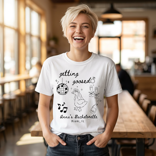 Getting Goosed Bachelorette Shirt Goose Bachelorette Shirt Goose Themed Bach Party Shirts Goose Lovers Wedding Shirts