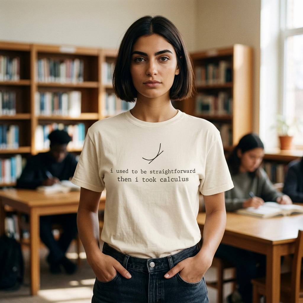 I Used to Be Straightforward Then I Took Calculus T-Shirt, Funny Math Pun Tee, Calculus Student Shirt, STEM Graphic Tee, Math Teacher Gift