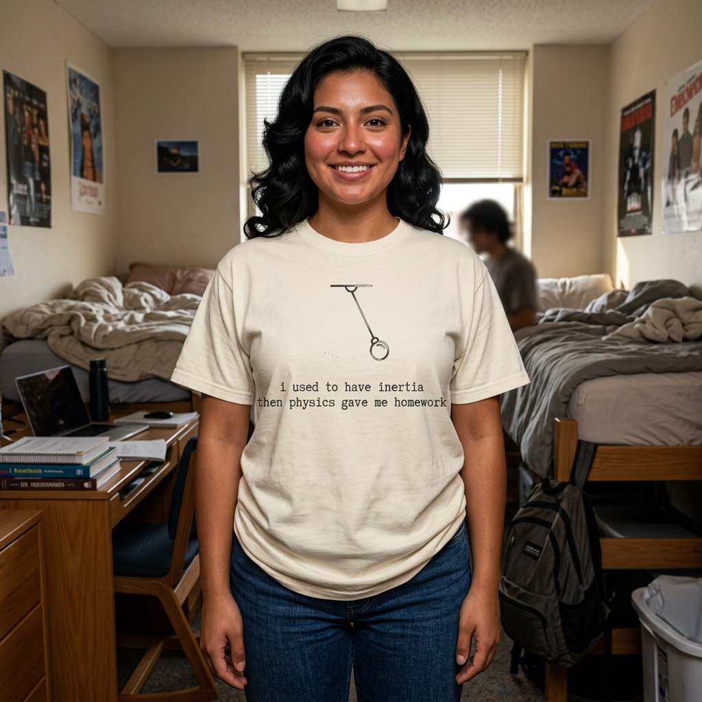 I Used to Have Inertia Then Physics Gave Me Homework T-Shirt, Funny Physics Shirt, STEM Student Tee, Science Teacher Gift, Nerd Graphic Tee