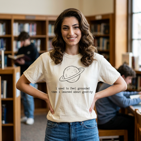 I Used to Feel Grounded Then I Learned About Gravity T-Shirt, Funny Space Physics Shirt, Planet Graphic Tee, STEM Science Gift