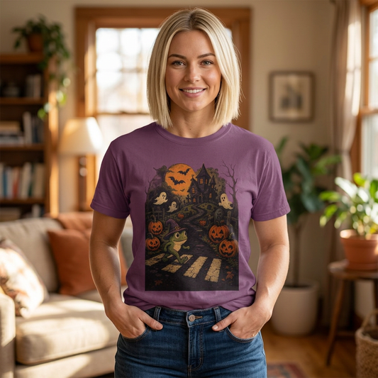 Haunted Frog Crossing T-shirt | Halloween Haunted House, Jack-o'-Lanterns