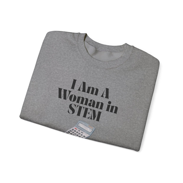 'I Am A Woman in STEM' Mathematics Unisex Crewneck Sweatshirt