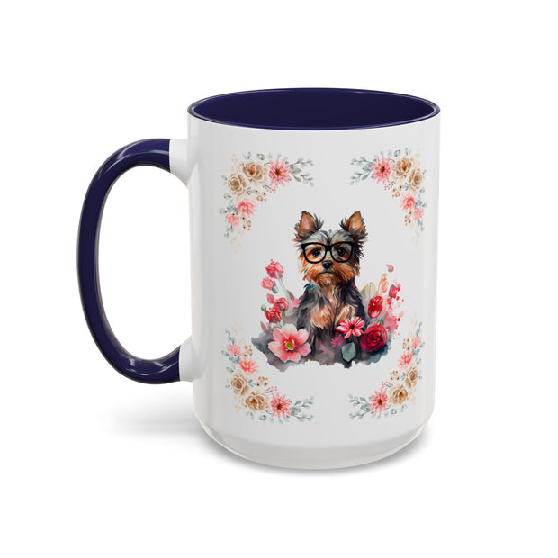 Geeky Goddess Yorkie Accent Coffee Mug