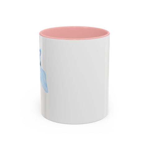 Blue Saturn Wrapped In A Blue Bow Accent Coffee Mug
