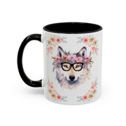 Geeky Goddess Wolf Accent Coffee Mug