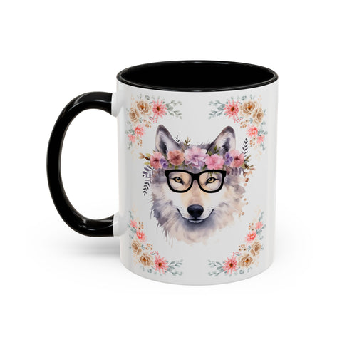 Geeky Goddess Wolf Accent Coffee Mug