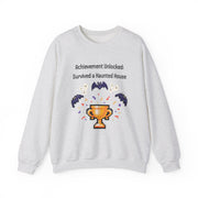 'Achievement Unlocked: Survived A Haunted House' Unisex Crewneck Sweatshirt