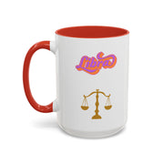 'Libra' Zodiac Accent Coffee Mug