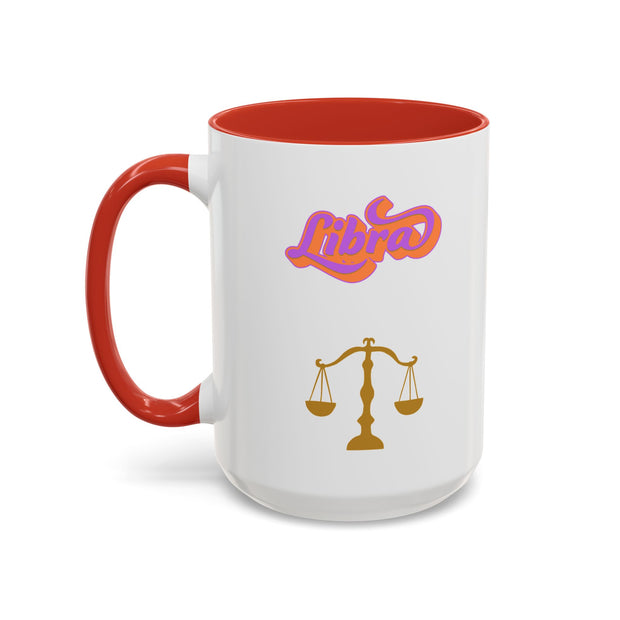 'Libra' Zodiac Accent Coffee Mug