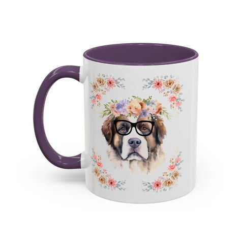 Geeky Goddess Saint Bernard Accent Coffee Mug