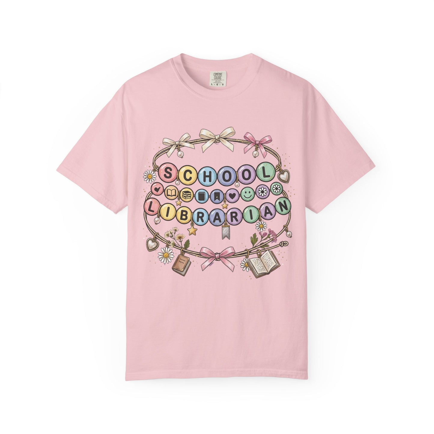 School Librarian Keys Beads T-Shirt, Librarian Graphic Tee, Library Media Specialist Shirt, Book Lover Teacher Gift, Back to School Tee