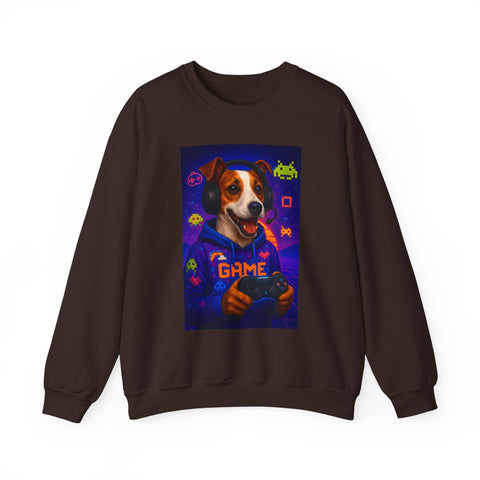 Gaming Jack Russell Controller sweatshirt | Retro Arcade Gamer Puppy Graphic