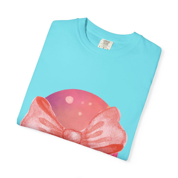 Pink/Yellow Planet Wrapped In Bow Unisex T-Shirt