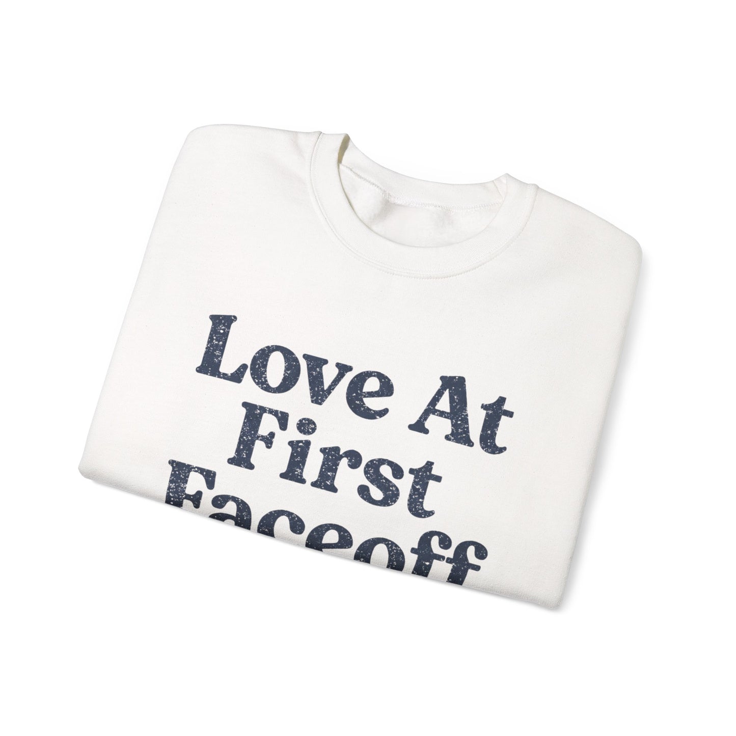 Love At First Faceoff Sweatshirt, Hockey Romance Booktok Crewneck, Sports Romance Reader Pullover