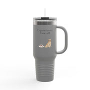 'Espawresso Yourself' Golden Retriever Insulated Travel Mug, 40oz