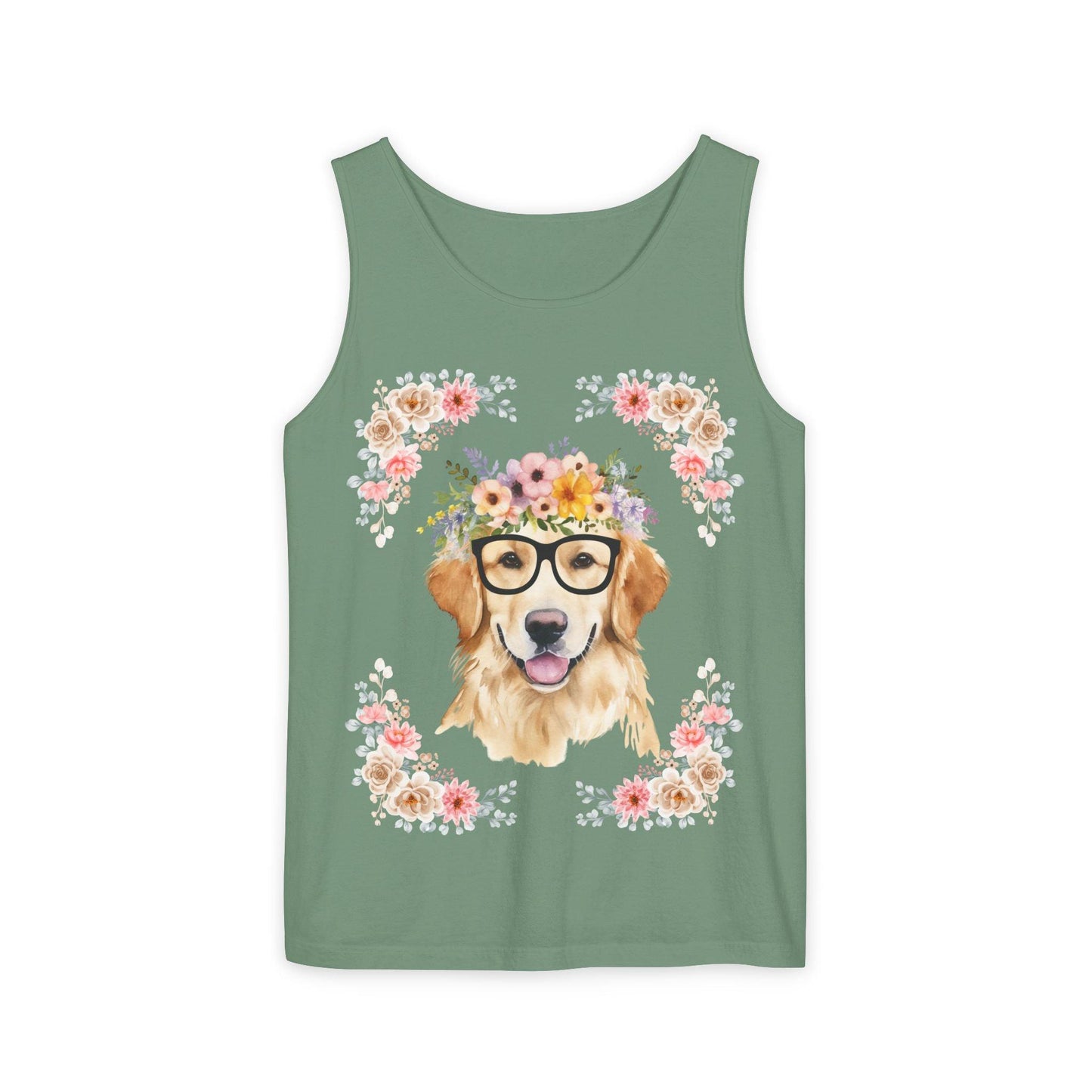 Geeky Goddess Golden Retriever Unisex Tank Top