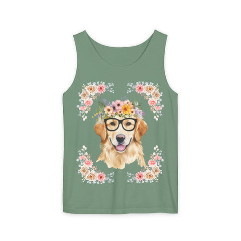 Geeky Goddess Golden Retriever Unisex Tank Top
