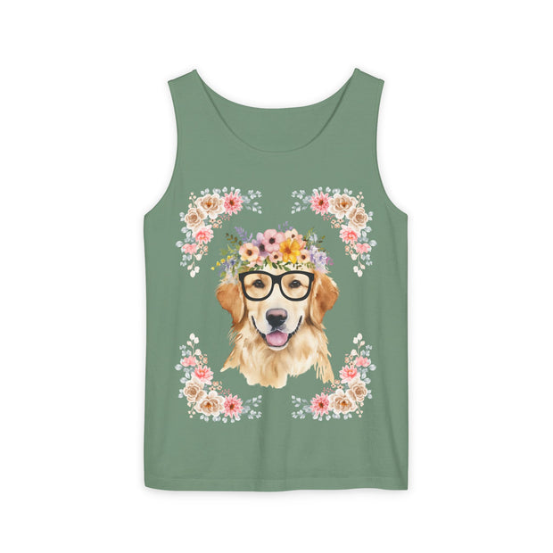 Geeky Goddess Golden Retriever Unisex Tank Top