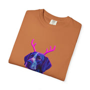 Neon Reindeer German Shorthaired Pointer T-Shirt | Festive Sweater Pup Holiday Tee