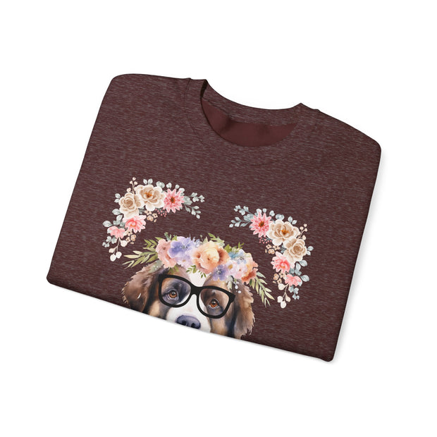 Geeky Goddess Saint Bernard Unisex Crewneck Sweatshirt