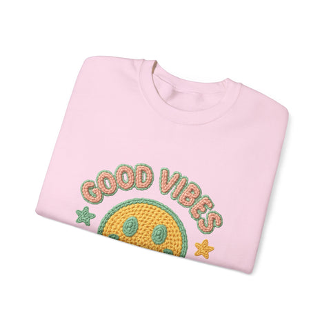 Good Vibes Crewneck Sweatshirt, Cozy Unisex Sweatshirt, Happy Apparel Gift, Positive Energy Fashion, Comfortable Casual Wear, Trendy [...]