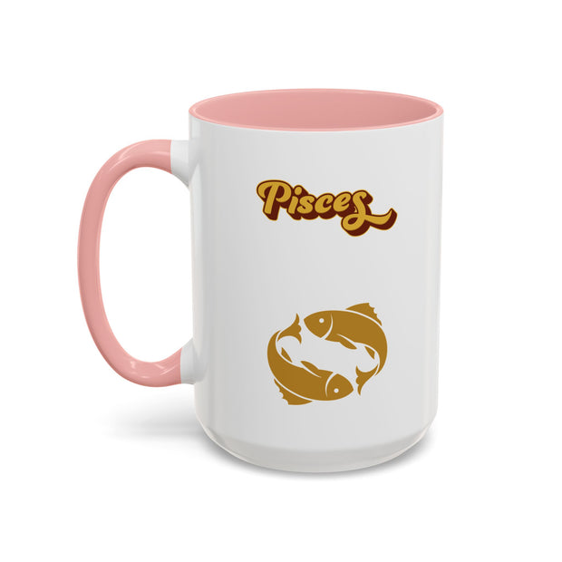 'Pisces' Zodiac Accent Coffee Mug