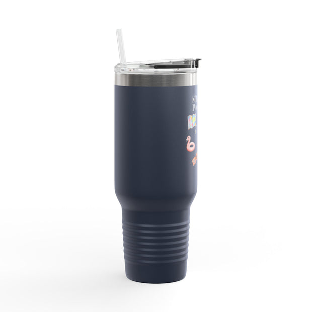 'Side Quest: Pool Party' Insulated Travel Mug, 40oz