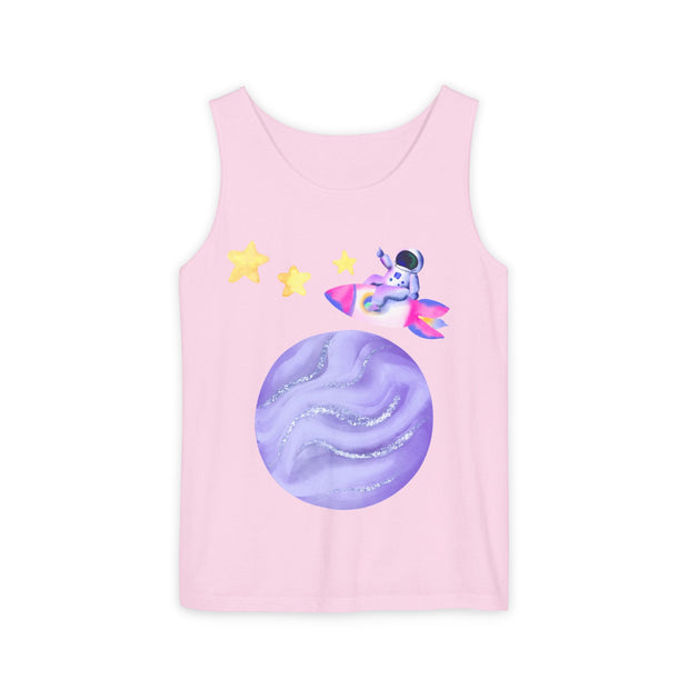 Astronaut Taking Off In Space Unisex Tank Top