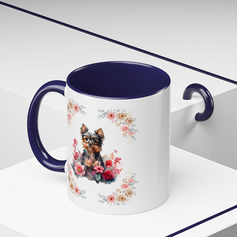 Geeky Goddess Yorkie Accent Coffee Mug