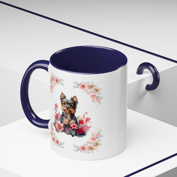 Geeky Goddess Yorkie Accent Coffee Mug