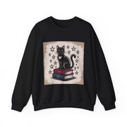 Cat and Book Lover's Crewneck Sweatshirt