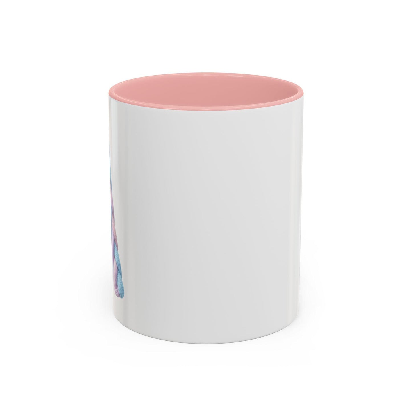 Minimalist Embroidery Typography Accent Coffee Mug | Pastel Thread Design
