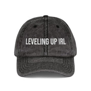'Leveling Up In IRL' Vintage Embroidered Cap