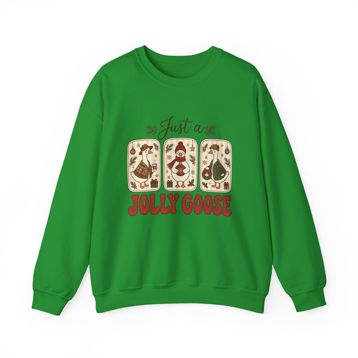 Just a Jolly Goose sweatshirt | Retro folk art goose design