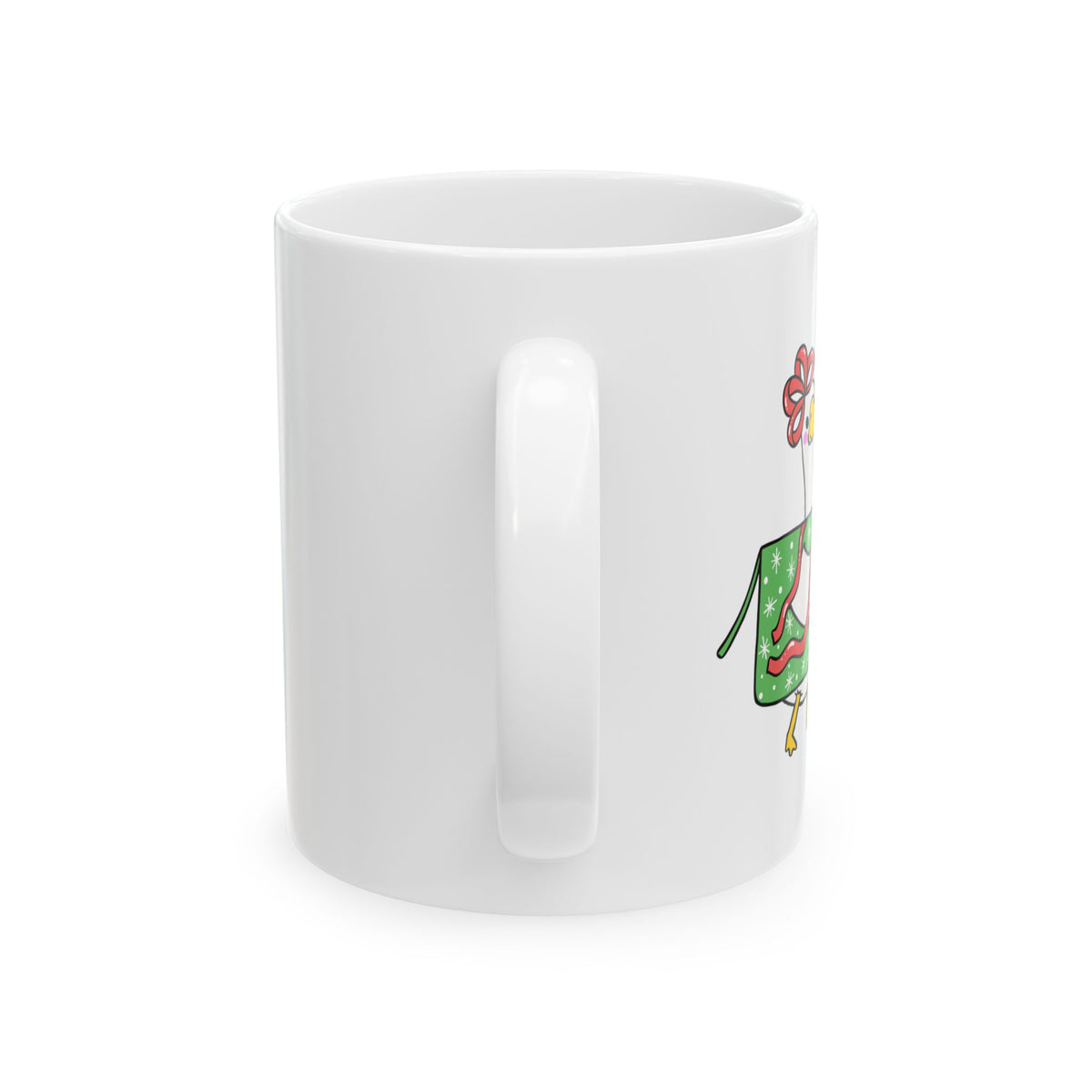 Christmas Duck Illustration Mug | Ceramic Coffee Cup