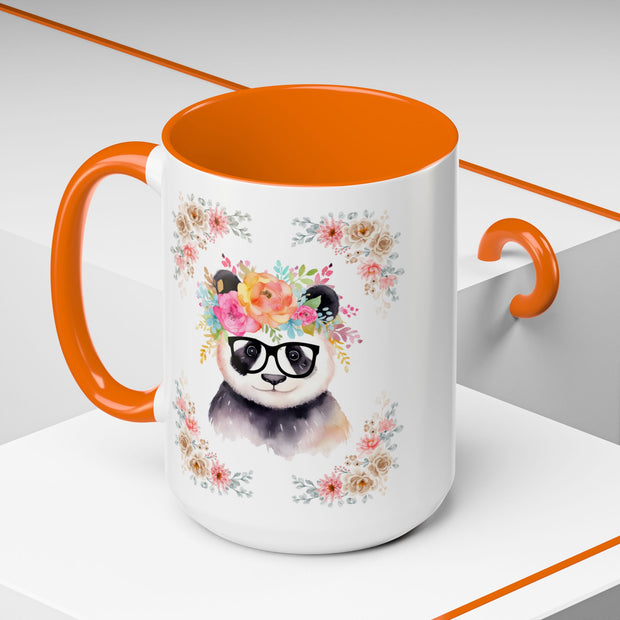 Geeky Goddess Panda Accent Coffee Mug