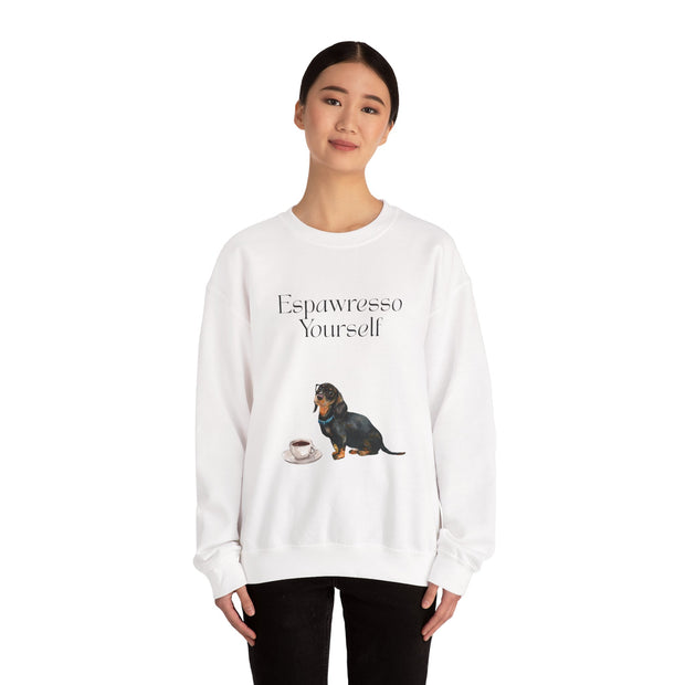'Espawresso Yourself' Dachshund Unisex Crewneck Sweatshirt