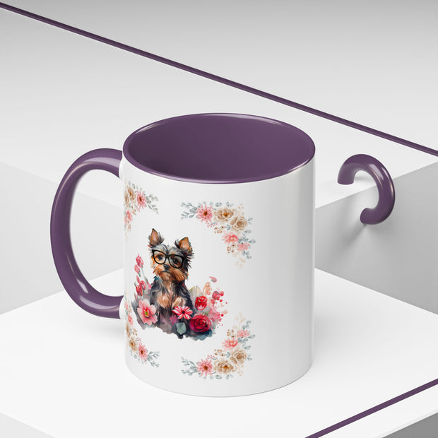 Geeky Goddess Yorkie Accent Coffee Mug