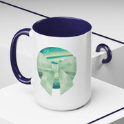 Green Planet Wrapped In A Bow Accent Coffee Mug