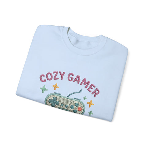 Cozy Gamer Sweatshirt, Unisex Crewneck, Gaming Gift, Comfortable Outfit, Video Game Apparel, Casual Style