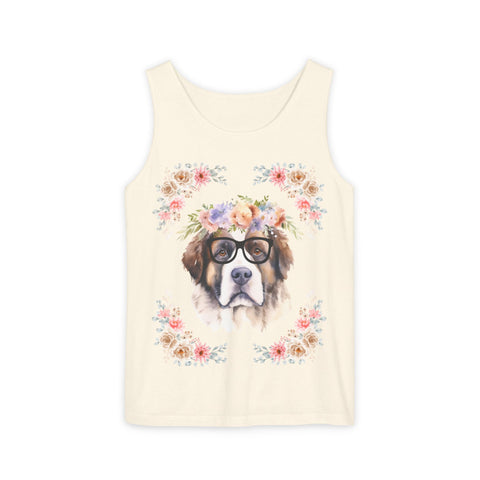 Geeky Goddess Saint Bernard Unisex Tank Top