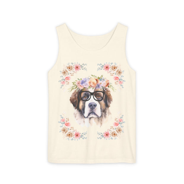 Geeky Goddess Saint Bernard Unisex Tank Top