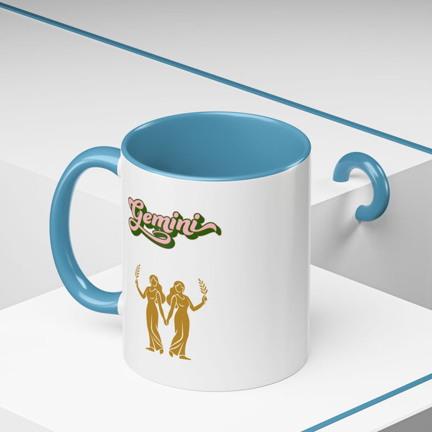 'Gemini' Zodiac Accent Coffee Mug