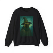 Wizard Pug Sweatshirt, Cozy Unisex Sweatshirt, Funny Pet Lover Gift, Halloween Apparel, Casual Trendy Crewneck
